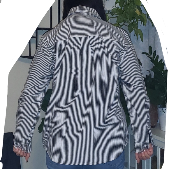 Vintage Karen Scott shirt w/ hearts & teddy bears. Stripes and stars y2k - Picture 3 of 7